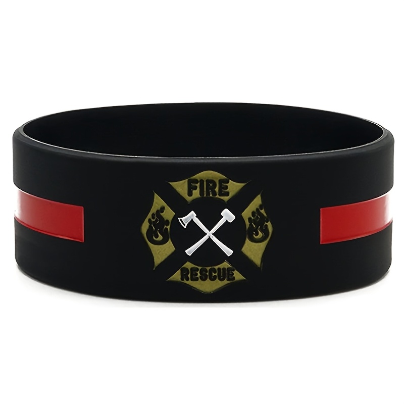 3pcs Firefighter Silicone Wristband Set
